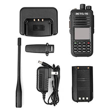 Load image into Gallery viewer, Retevis RT3S Dual Band DMR Radio, Digital Analog 2 Way Radio with GPS APRS, 3000Ch 10000 Contacts 2000mAh, Long Range Handheld Walkie Talkie for Traveling Hiking (Black 1 Pack)
