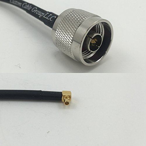 12 inch RG188 N MALE to MMCX MALE ANGLE Pigtail Jumper RF coaxial cable 50ohm Quick USA Shipping