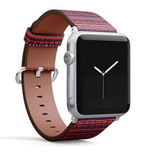 Load image into Gallery viewer, Compatible with Small Apple Watch 38mm, 40mm, 41mm (All Series) Leather Watch Wrist Band Strap Bracelet with Adapters (Ethnic Tribal Art)
