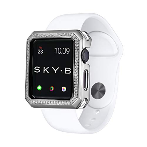 SKYB Deco Halo Silver Protective Jewelry Case for Apple Watch Series 1, 2, 3, 4, 5 Devices - 38mm