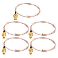 Aexit 5Pcs RG178 Distribution electrical Soldering Wire SMA IPEX Turn Inner Antenna WiFi Pigtail Cable 30cm