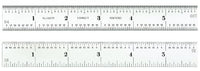 Starrett C607R-6 Spring Tempered Steel Rule With Inch Graduations, 6