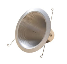 Load image into Gallery viewer, 6&quot; Satin Nickel Self Flange Air-Shut Baffle Trim For Line Voltage Recessed Light
