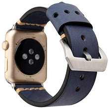 Load image into Gallery viewer, Compatible with Apple Watch Band 38mm 40mm, [Retro Handmade Hand-Sewn] Genuine Leather Watch Strap Replacement Wristband Bracelet for Apple Watch Series 4 (40mm) Series 3 Series 2 Series 1 (38mm)
