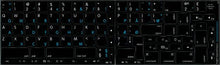 Load image into Gallery viewer, MAC NS Danish - English Non-Transparent Keyboard Decals Black Background for Desktop, Laptop and Notebook
