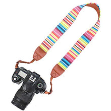Load image into Gallery viewer, Striped New Elvam Universal Men and Women Camera Strap Belt Compatible with All DSLR Camera and SLR Camera (Rainbow)
