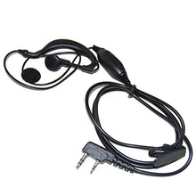 Load image into Gallery viewer, HQRP Kit: 2-Pin PTT Speaker-Microphone and Earpiece Mic Headset for Kenwood TH-22 TH-22A TH-22AT TH-22E TH-25 TH-25A TH-235 TH-235A TH-235E TH-315 TH-315A KMC-45 KMC-17 Radio + HQRP Coaster

