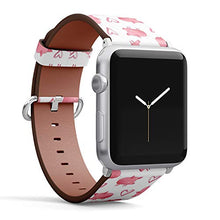 Load image into Gallery viewer, Compatible with Small Apple Watch 38mm, 40mm, 41mm (All Series) Leather Watch Wrist Band Strap Bracelet with Adapters (Cute Pig)
