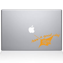 Load image into Gallery viewer, The Decal Guru Have a Good Day Sting Ray MacBook Decal Vinyl Sticker - 13&quot; MacBook Pro (2016 &amp; Newer) - Yellow (1079-MAC-13X-SY)
