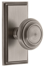 Load image into Gallery viewer, Grandeur 825287 Carre Plate Privacy with Circulaire Knob in Antique Pewter, 2.375
