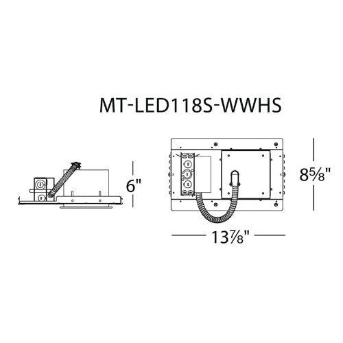 WAC Lighting MT-LED118S-CWHSNIC One Light LEDme Multiple Spot, 4500K