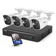 Load image into Gallery viewer, ANNKE 8CH 5MP Lite AI DVR with Human &amp; Vehicle Detection, 1080P Surveillance Security Camera System 1TB Hard Drive with 4pcs 1920TVL PIR Security Cameras, White Light Alarm, Email Alert with Snapshots
