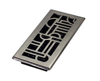 Decor Grates Adh410 Nkl Floor Register, 4x10, Brushed Nickel