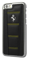 CG Mobile 458 Leather Hard Case for iPhone 6 Plus/6S Plus - Black/Yellow Stitch