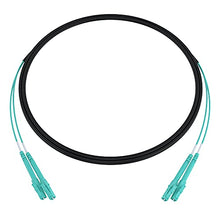 Load image into Gallery viewer, 50Force 65m LC/LC 2-Strand OM3 Multimode 50/125 10GB Indoor/Outdoor Plenum Rated Fiber Cable with 18&quot; Furcated Legs and Mesh Pull Sock
