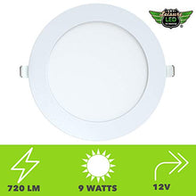 Load image into Gallery viewer, 5 Pack Leisure LED RV Boat Recessed Ceiling Light 720 Lumen Super Slim LED Panel Light DC 12V 5.75&quot; 9W Full Aluminum Downlights (Cool White)
