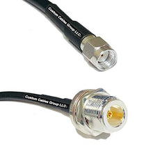 Load image into Gallery viewer, 6 feet RFC195 KSR195 Silver Plated RP-SMA Male to N Female Bulkhead RF Coaxial Cable
