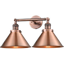Load image into Gallery viewer, Innovations 208-AC-M10-AC-LED 2 Light Vintage Dimmable LED Bathroom Fixture, Antique Copper
