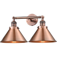 Innovations 208-AC-M10-AC-LED 2 Light Vintage Dimmable LED Bathroom Fixture, Antique Copper