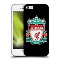 Head Case Designs Officially Licensed Liverpool Football Club Black 1 Crest 1 Soft Gel Case Compatible with Apple iPhone 5 / iPhone 5s / iPhone SE 2016