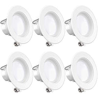 Sunco Lighting 6 Pack 4 Inch LED Recessed Downlight, Baffle Trim, Dimmable, 11W=60W, 3000K Warm White, 660 LM, Damp Rated, Simple Retrofit Installation - UL + Energy Star