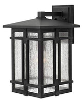 Hinkley Tucker Collection One Light Large Outdoor Wall Mount, Museum Black