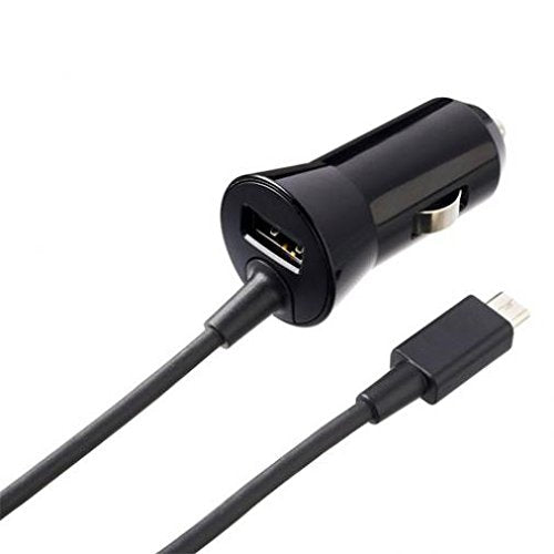 Rapid Car Charger Vehicle DC Socket Power Adapter USB Port Micro USB Coiled Cable Compatible with Samsung Galaxy S5 - Samsung Galaxy S5 Active - Samsung Galaxy S6 - Samsung Galaxy S6 Active