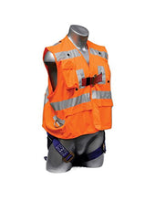 Load image into Gallery viewer, Elk River 55393 Polyester Freedom 3 D-Ring Vest Harness with Mating Buckle and Fall Indicator, Fits Medium to X-Large, Orange
