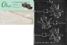 Load image into Gallery viewer, Cybrtrayd 45St25-K161 Dance Lolly Kids Molde de Chocolate com 25 palitos de pirulito de 11,4 cm
