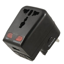 Load image into Gallery viewer, Aexit UK Plug Distribution electrical to AU US EU Socket Universal Travel AC Power Adapter Black
