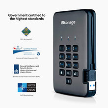 Load image into Gallery viewer, iStorage diskAshur PRO2 SSD 256GB Secure portable solid-state drive - FIPS Level 2 certified - Password protected, dust &amp; water resistant, military grade hardware encryption IS-DAP2-256-SSD-256-C-G
