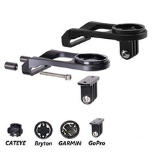 Load image into Gallery viewer, GZCRDZ Mountain Road Bike Bracket Extension Frame CATEYE Bryton Code Table Out-Front Bicycle Computer Mount Holder (Black)
