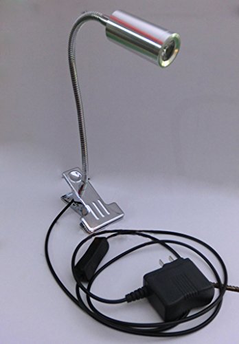 BRILLRAYDO 3W LED Clamp Clip Light with Plug on/Off Button Working Laptop Book.