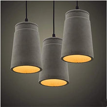 Load image into Gallery viewer, Cement Pendant Light Hanging Lamp Retro Industrial Concrete Shade Pendant Lamp Coffe Shop Loft Corridor Club Bar Kitchen Living Room Hallway Ceiling Lamp (A)
