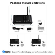 Load image into Gallery viewer, Wuloo Intercoms Wireless for Home 5280 Feet Range 10 Channel 3 Code, Wireless Intercom System for Home House Business Office, Room to Room Intercom, Home Communication System (3 Packs, Black)
