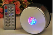 Load image into Gallery viewer, Unique Rotating MP3 7 LED color Crystal Display Base Stand with 2G card remote music lampholder
