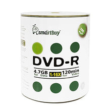 Load image into Gallery viewer, Smartbuy 500-disc 4.7gb/120min 16x DVD-R Logo Top Blank Data Recordable Media Disc
