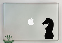 Load image into Gallery viewer, Knight Chess Piece Vinyl Decal Sized to Fit A 15&quot; Laptop - Black
