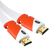 Flat HDMI Cable 50 ft - High Speed HDMI Cord - Supports, 4K Video at 60 Hz, 3D, 2160p - HDMI Latest Standard - CL3 Rated - 50 Feet
