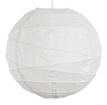 Load image into Gallery viewer, (Set of 3) Round Party Wedding Lanterns (20 Inch, White Irregular Ribbed Paper Lanterns)

