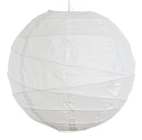 (Set of 3) Round Party Wedding Lanterns (20 Inch, White Irregular Ribbed Paper Lanterns)