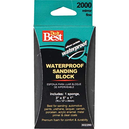 Do it Best Waterproof 3 In. x 5 In. x 1 In. 2000 Grit Mirror Fine Sanding Sponge - 1 Each