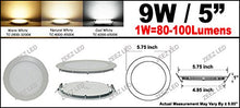 Load image into Gallery viewer, ZEEZ Lighting - 9W 5&quot; (OD 5.75&quot; / ID 4.95&quot;) Round Cool White Dimmable LED Recessed Ceiling Panel Down Light Bulb Slim Lamp Fixture - 10 Packs
