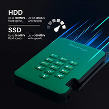 Load image into Gallery viewer, iStorage diskAshur2 SSD 256GB Green - Secure portable solid state drive - Password protected, dust and water resistant, portable, military grade hardware encryption USB 3.1 IS-DA2-256-SSD-256-GN
