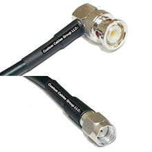 Load image into Gallery viewer, 50 feet RFC195 KSR195 Silver Plated BNC Male Angle to RP-SMA Male RF Coaxial Cable
