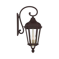 Livex Lighting 76192-07 Morgan - 3 Light Outdoor Wall Lantern, Bronze Finish with Clear Glass