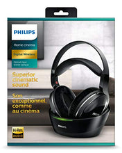 Load image into Gallery viewer, Philips Wireless Over-Ear TV Headphones Wireless Hi-Fi Headphones (Excellent Sound, high-Resolution Audio, 30-m Range, Docking Station, Velour Ear Pads) Black

