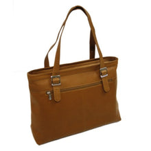 Load image into Gallery viewer, Piel Leather Ladies Laptop Tote, Saddle, One Size
