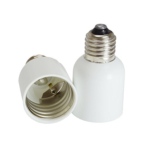 2-Pack E26 to E39 Adapter, Enlarge E26 to E39 Socket to Fit Mogul Base Bulbs, Light Base Converter (E39 Bulbs to E26 Bulbs), Lamp socket connector (The Female is E39 & The Male is E26)