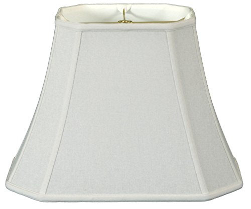 Royal Designs DBS-710-18LNWH (7 x 10) x (12.25 x 18) x 13.25 Rectangle Cut Corner Lamp Shade, Linen White